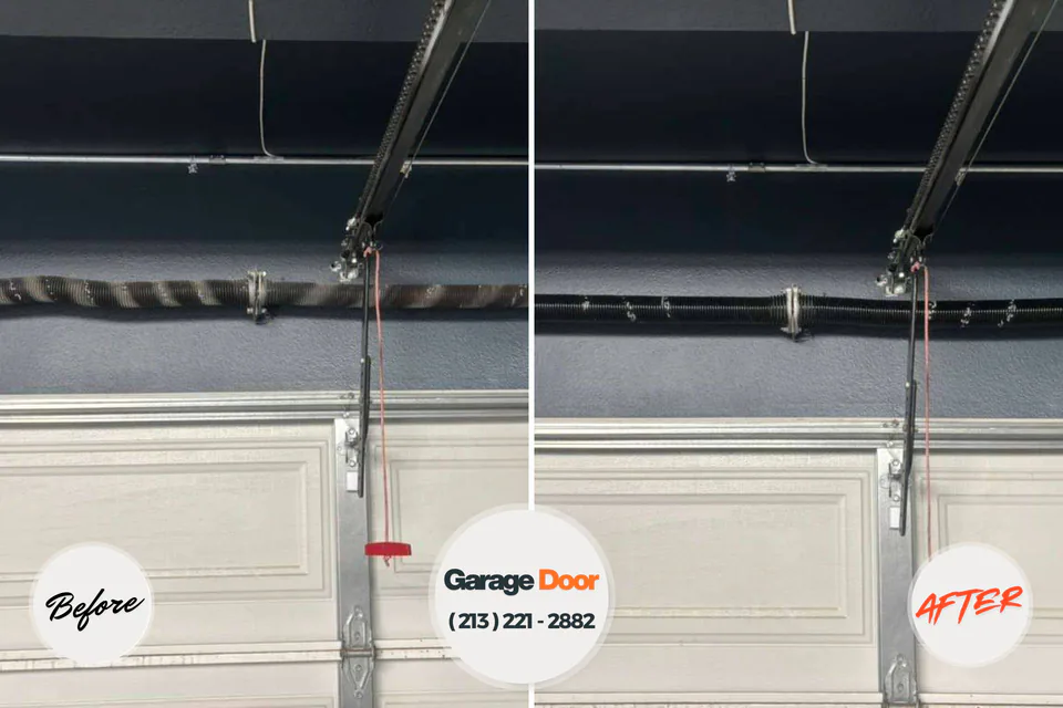 Before and after: garage door repair 20815
